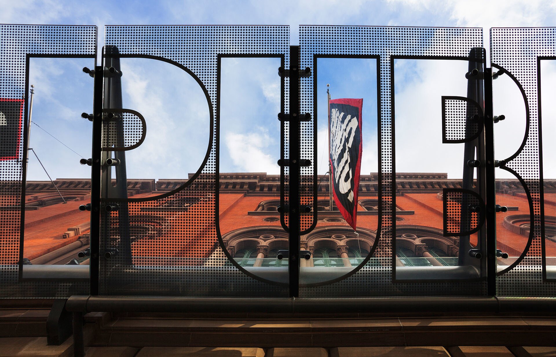 The Public Theater, Signage ; Location: New York, NY; Architect: Ennead, Graphic Design:  Paula Scher, Pentagram Design