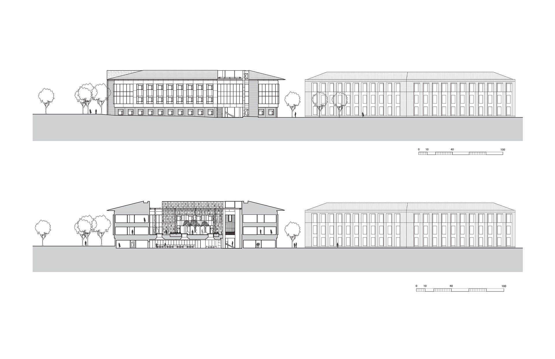 Stanford-Law-ELEVATION-SECTION-EW